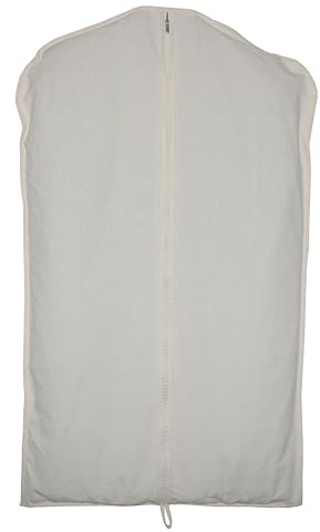 Bolsas de ropa de lona 100% algodón para almacenamiento en el armario y bolsas de traje de viaje para ropa, abrigos, chaquetas, camisas, vestidos, cubierta de ropa para colgar ropa (24 x 47 pulgadas)