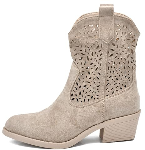 IF Fashion Scarpe da Donna Stivali Stivaletti Camperos Traforati G678 beige N.39