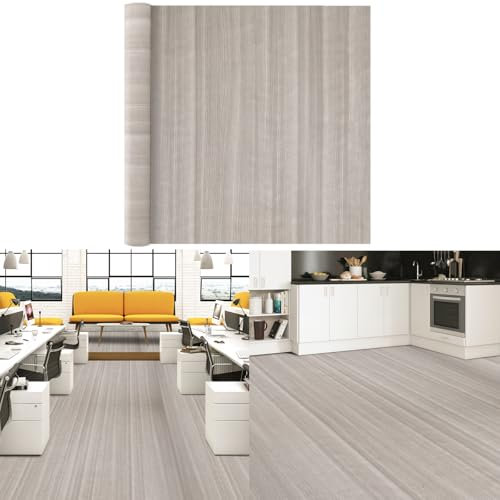 Warmiehomy Floor Tiles Roll Self Adhesive Vinyl Flooring,60cmX10m Peel and Stick Waterproof Flooring Tiles for Bedroom Living Room Kitchen Floor (Brown-Grey)