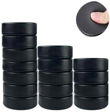 Noaya Lot de 16 palets de hockey sur glace – 7,6 x 7,6 x 2,5 cm pour hockey sur étang ou sur la patinoire, équipement de hockey pour pratique et entraînement classique, hockey en mousse pour