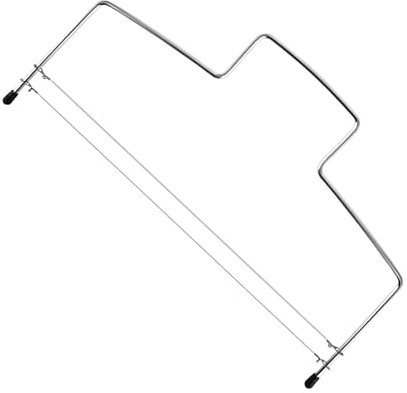 Diffaxy Tagliatorte, Coltello Professionale per Torte in Acciaio Inox 32 cm, Doppio Filo di Taglio, Altezza Regolabile, Ideale per Strati Uniformi