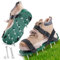 URAQT Scarpe aeratore per Prato, 45 mm Sandalo Aeratore Scarpe da Prato, Arieggiatore Prato Scarpe Chiodate, Arieggiatore Scarpe con Cinturino in Velcro Regolabile, per Cortile e Patio