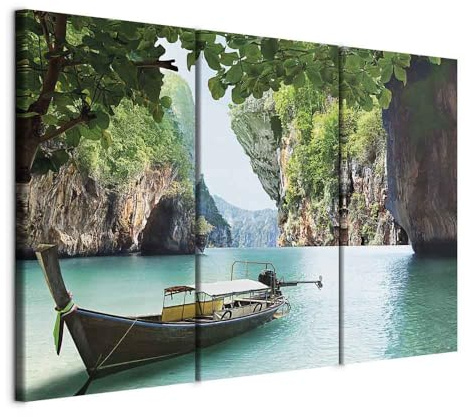 murando - Quadro Acustico Paesaggio Pietra 120x80 cm 3 Pezzi - Canvas con Struttura - Quadri Acustici Componibili XXL - Pannelli Fonoassorbenti Decorativi - Decorazione da Parete Soggiorno 030212-104