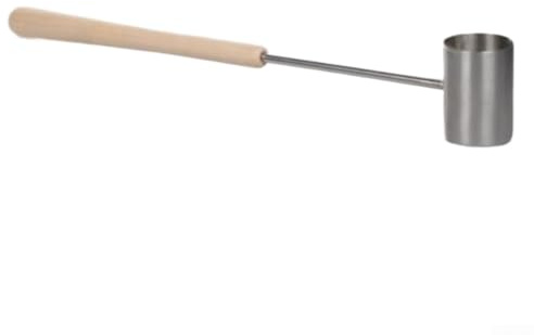 UrbanHui Louche de sauna à long manche en bois avec pelle en acier inoxydable d'une capacité de 275 ml conçue pour un versement constant et contrôlé de l'eau dans le sauna