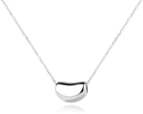 LYGBAOFUL Collana S925 Collana in Argento Sterling con Fagioli di Acacia Femminile Minimalista Centinaia di Piccoli Fagioli freschi abbinati Catena di clavicole