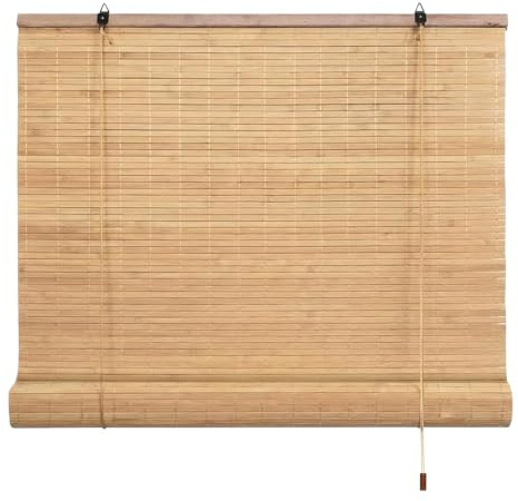 EasySpeed Estor Enrollable de Bambú Natural 80x160cm,Marrón