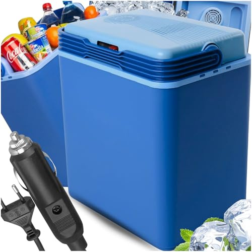 Frigo elettrico da 24 l, 12 V, da campeggio, isolante, portatile, per auto, barca, giardino e viaggi, compatto e silenzioso Kamai Coolbox