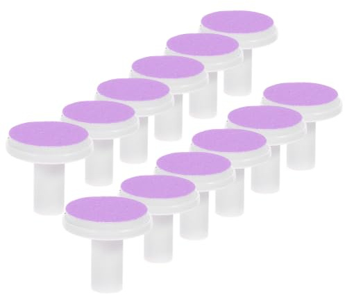 Toddmomy Limes à Ongles pour Bébé 12pcs Accessoires Manucure en Plastique et Papier Abrasif Têtes de Meulage Sécurisées pour Garçon et Filles 6-12 Mois et Célébrations