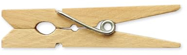 LWR CRAFTS Små klädnypor av trä 1-7/8 tum 4,8 cm 50 stycken per förpackning (Naturell)