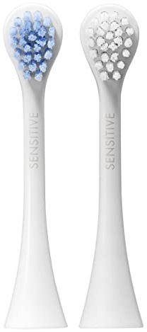 Curaprox Hydrosonic Bürstenköpfe Sensitive Duo - Für sanfte Zahnfleischpflege & tägliche Reinigung/Schallzahnbürsten-Ersatzköpfe, 2er Pack/Hergestellt in der Schweiz