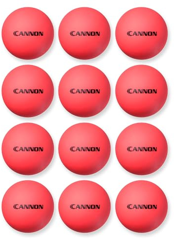 Cannon Sports 12 Pack High-Bounce Handballs - Bulk Pack for Training, Games, Recreational Sports, and Fetch Play - Durable Rubber High-Bounce Ball (Red)