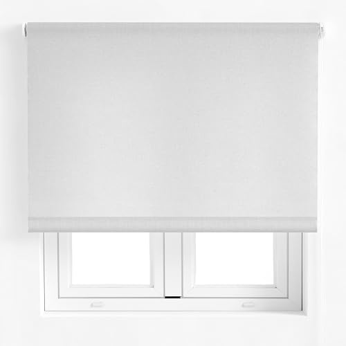 Blindecor Ara Versalles Plata | Estor Enrollable translúcido - 120 x 190 cm (Ancho por Alto) | Tamaño aproximado de la Tela 117 x 185 cm | Estores para Ventanas