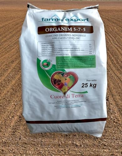Organim 5.7.5, Azoto, Fosforo, Potassio (NPK) concime organo minerale da 25 kg