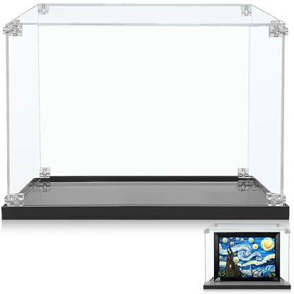 icuanuty Vitrine en acrylique pour Lego Technic Soleil, Terre, Lune Modèle 42179, pour vitrine Lego 21333, 42179, 71819, 76393, 76407, 80112, 10317, 77073, 60460, 80112, 40 x 20 x 30 cm (seulement