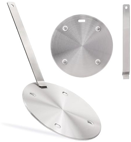 GR COOK - Adattatore Induzione Universale 16 CM in Acciaio Inossidabile - Manico Removibile - Per Pentole