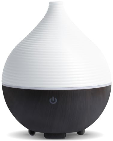 AiQInu Diffusore di Oli Essenziali, 160ml Diffusore di Aromi Umidificatore Ambiente Con LED a 7 colori, Ultrasuoni Aromaterapia Diffusore,Spegnimento automatico,Senza BPA