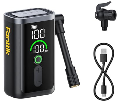 Fanttik X11 Ace Mini Bike Pump, 21s Fast Inflate Bicycle Pump with Gauge, 150PSI Electric Air Pump with Presta and Schrader Valve for Road Bike, Electric Bike, MTB(Winner of the iF Design Award 2026