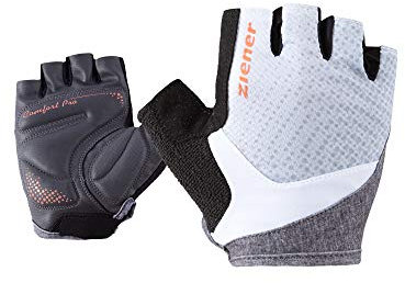 Ziener Damen CENDAL Fahrrad-, Mountainbike-, Radsport-Handschuhe | Kurzfinger - atmungsaktiv/dämpfend/rutschfest, Grey Melange, 8