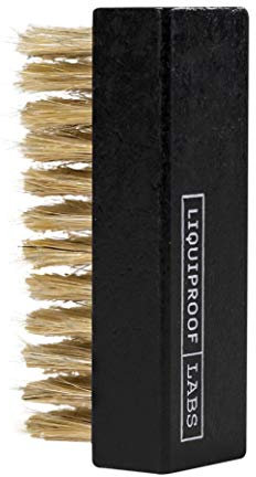 Liquiproof Labs Premium Black Hog Hair Brush for Shoes, Footwear and Fashion Items. Gentle Enough for Suede and Nubuck, 9.5cm long