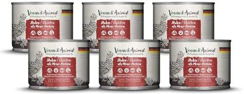 Venandi Animal – Premium Katzenfutter – Huhn als Monoprotein, Nassfutter, getreidefrei und naturbelassen, 6er Pack (6 x 200g)