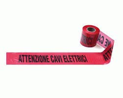 NASTRO SEGNALETICO PER 'CAVI ELETTRICI' CM 10 X MT 200