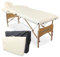 Mobiclinic®, Camilla Fisioterapia Plegable, CM-01 Light, 186x60 cm, Cama de Masaje, Marca Española, Reposacabezas, Regulable en Altura, Portátil, Madera, hasta 150kg, Crema
