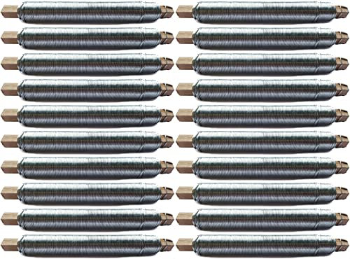 Novatool Wickeldraht I 0,65 mm I Drahtrolle I Basteldraht Gartendraht Blumenbindedraht Bindedraht Biegedraht Pflanzendraht rostfrei Dekoband (20, 0,65 verzinkt)