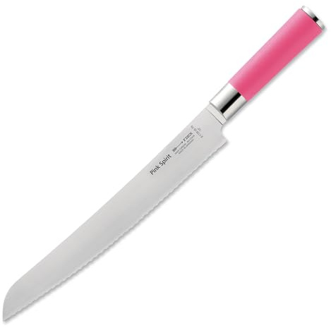 F. DICK Pink Spirit Brotmesser (Klingenlänge 26 cm, Küchenmesser mit Wellenschliff, aus hochlegiertem Edelstahl, Klinge lasergeprüft, X55CrMo14 Stahl, Griff Kunststoff) 8 1739 262-79