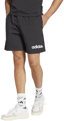 adidas Herren Essentials Linear Single Jersey Short Shorts, Black/White, XXL