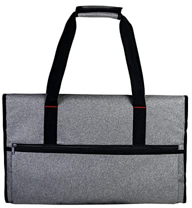 Monitor Carrying Case - 20-24 Inch Monitors, Screen Carrier, Protective Monitor Carry Bag | Adjustable Computer Carrying Case with Multiple Pockets, Portable Display Storage Bag for LED Pictures, gray