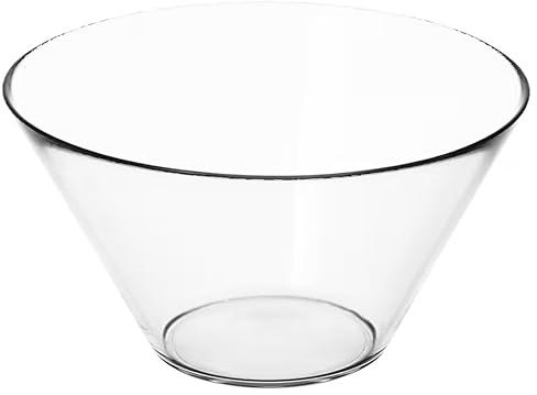 Bobzo 28 cm Clear Glass Serving Bowl – Large Decorative Bowl for Salads, Desserts, Popcorn & More, Wide Top for Easy Serving, Minimalist Table Design, Dishwasher Safe – Ideal for Dining & Entertaining