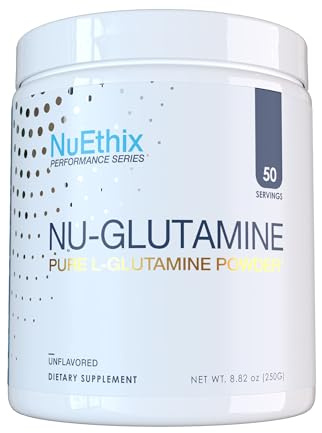 Nu-Glutamine Pure L-Glutamine Powder for Muscle Growth & Recovery & Soreness - Maximize Your Performance and Workout - 5g per Serving - 50 Servings