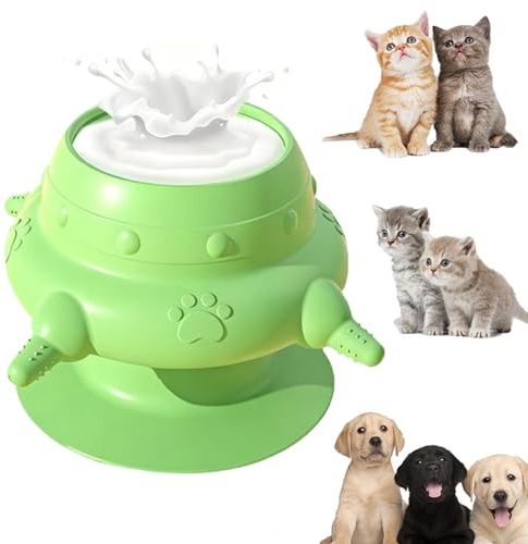 CaiYuanGJ Alimentador De Leche para Cachorros, Comedero De Leche para Cachorros, Cachorro De Silicona Estación De Enfermería, 4 Chupetos Idénticos, Ventosas De Base, para Gatitos, Cachorros, Conejos