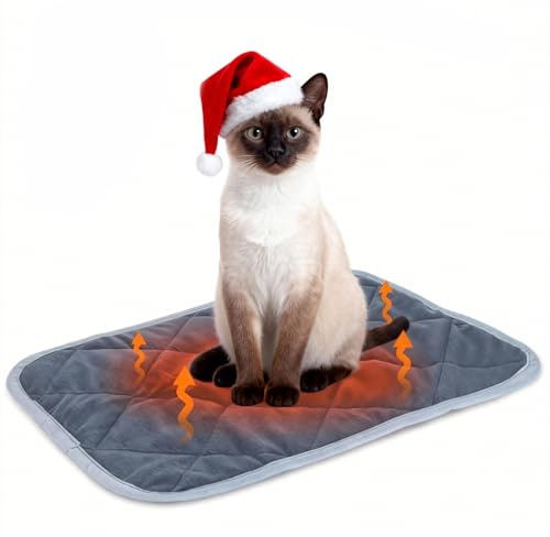 Nobleza Manta Autocalentable para Perros y Gatos, Almohadilla Térmica Lavable, Esterilla Cálida Antideslizante y Plegable para Mascotas, Self Heating Pad, S(40x50cm)