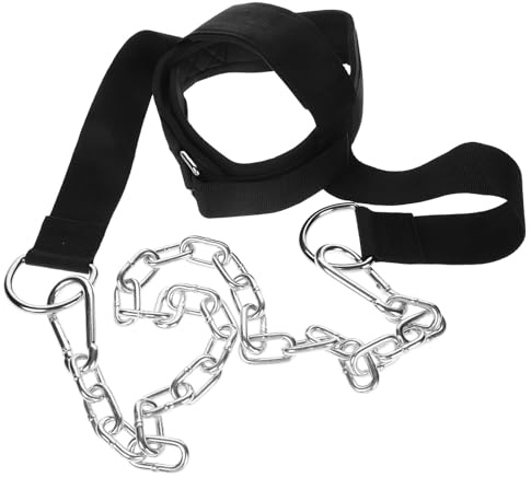 Milisten Harnais D'entraînement du Cou Poids Réglables, Boucle en Fer Sécurisée, Bonnet Noir pour Musculation et Renforcement Cervical, Équipement Fitness Sportif pour Haltérophilie