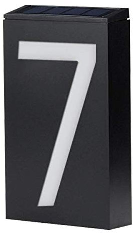 Solar Hausnummer Licht,KINGCOO Led Wandleuchte Adresse Mailbox Türschilder Beleuchtung Türschild Solar Nacht Lampe Hausnummer Außenbeleuchtung Veranda Lichter (7)
