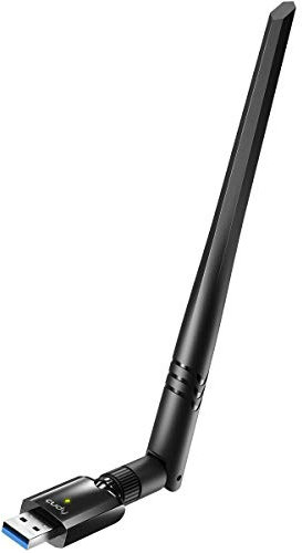 Cudy WU1400 AC1300Mbps WiFi Antena USB 3.0 WiFi Adaptador para PC, WiFi Dongle, 5Ghz /2.4Ghz, Antena de Alta Ganancia de 5dBi, Soporte Windows 7/8/8.1/10, Mac OS, Linux