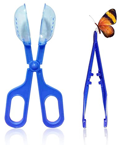 RORANIC Feeding Tongs,Bug Tweezers for Kids Adults, Reptile Feeding Tweezers Long Handle Feeder Tools for Fish Aquariums Reptiles Snakes Lizard Gecko Spider and Bird (Blue)