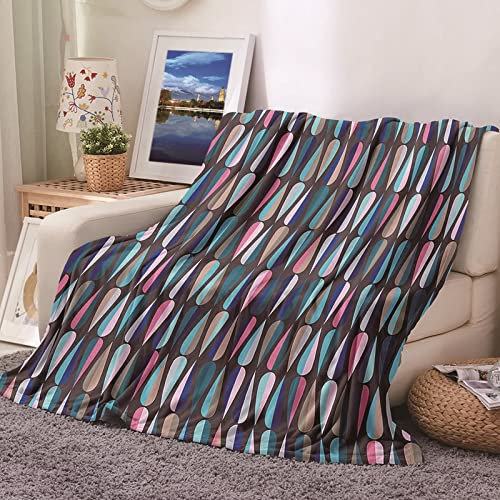 Daesar Flanelldecke 150X200,Wohndecke Warm Winter Modern Tropfen Gemustert Kuscheldecke Winterdecke Sofa