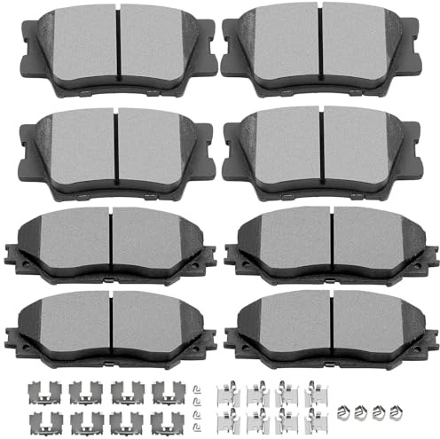 SCITOO D1210 D1212 Front Rear Ceramic Brake Pads Sets Fit For Lexus For HS250h 2.4L 2010-2012,For Toyota For RAV4 2.4L 2006-2008,For Toyota For RAV4 2.5L 2009-2018 [w/ 10.83 Inch Front Rotor ONLY]