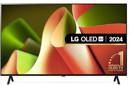 LG OLED65B46LA 65-Inch 4K UHD Smart TV, (α8 AI Processor, Dolby Atmos, Freeview Play and Amazon Alexa, 120Hz), Black [Model 2024]