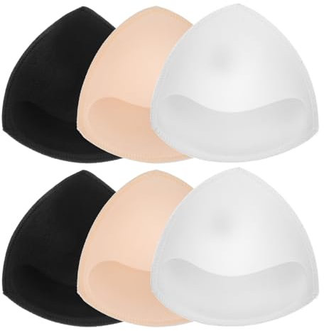 3 Paar BH Einlagen Push Up Pads, Herausnehmbaren BH Pads Sport BH Polster Einlagen, A/B BH Cups für Bademode Bikinis