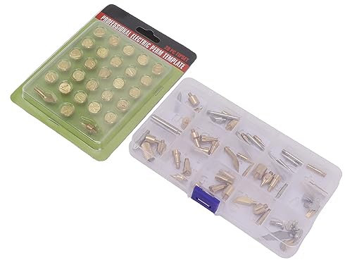 84-delat set med träbränspets-verktygsset, mässing järnbokstäver för prägling, hantverk, pyrografipenna