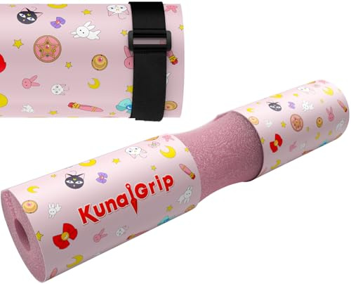 KunaiGrip Anime Barbell Pad - Non-Slip Foam Squat Pad with Safety Straps for Squats, Lunges & Hip Thrusts – Neck & Shoulder Support for Standard & Olympic Bars