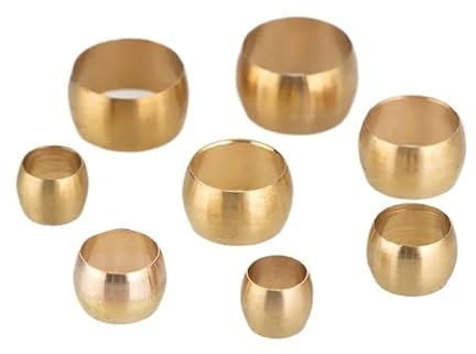 10 unidades de virola cónica doble de latón 4 6 8 10mm OD manguito de compresión anillo de sellado accesorios tubo sistema de lubricación centralizada(ID 10mm(Bigger))