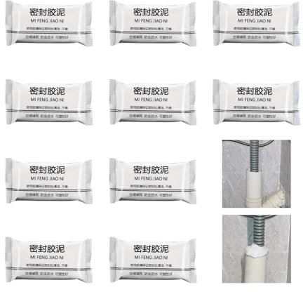 Clay de sellador de 10 piezas - Compuesto de unión multipropósito, relleno elástico | Sellador a prueba de duradero para metal, madera y concreto, relleno de espacio de alto rendimiento para font