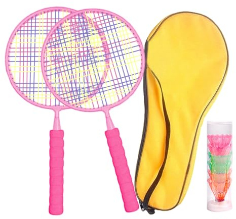 Racchetta da badminton – Racchetta da badminton per bambini, set completo per 3 – 7 anni, formazione giovanile, scuola, sport e tempo libero, perfetta per giardino, campeggio, spiaggia