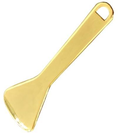 COLLBATH Cuillère de Massage pour Yeux Alliage de Zinc Doré Outil Compact pour Soulager la Fatigue Oculaire et Améliorer la Circulation Sanguine Applicateur de Crème Contour Yeux