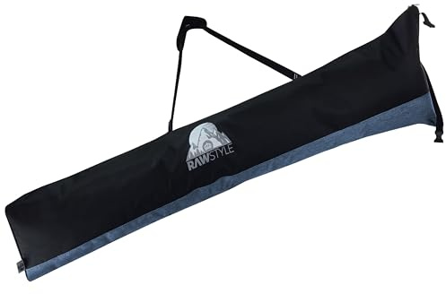 BambiniWelt by Rafael K. Snowboardväska för bräda, stövlar och hjälm – med justerbar rulltopp boardbag 140–170 cm – snowboardfodral vattentätt – axelstoppning och spännrem (melerad marin)