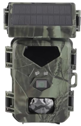 HUSHUI Solar Trail Camera, Fotocamera da Gioco da 20 MP 1080P con LED a Infrarossi da 850 NM e IP65, per la Sorveglianza del Monitoraggio della Fauna Selvatica
